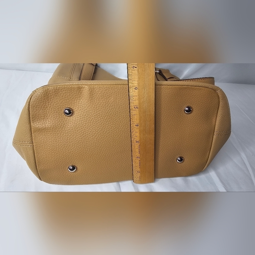 Tigananello Brown Pebbled Leather Handbag Purse Tote - Picture 12 of 15